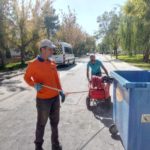 Sinek vb. Haşere için bütün çöp kutuları ve bazı ağaçları blok aralarını, belediyenin giremediği yerleri ilaçladık.